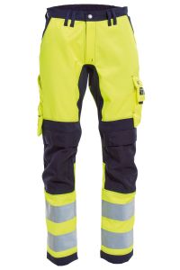 Hi-Vis Stretch trousers, Color: 94 yellow/navy