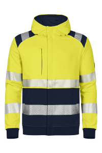 FR HI-VIS Sweatjacke 1/1 Arm - PFAS + Metallfrei